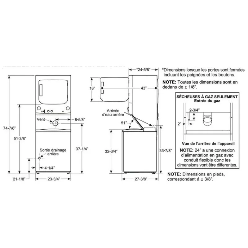GE Appliances GE Spacemaker Laundry Center, , 24", Top-Load - GUD24ESMMWW