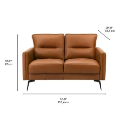 Genuine Full Leather Loveseat