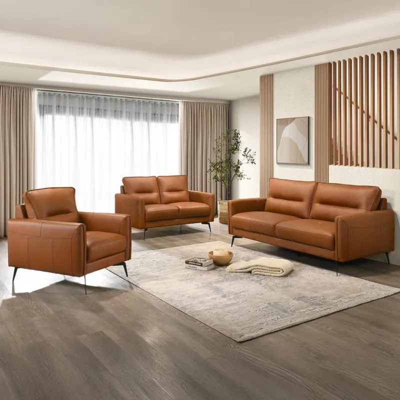 Genuine Full Leather Loveseat