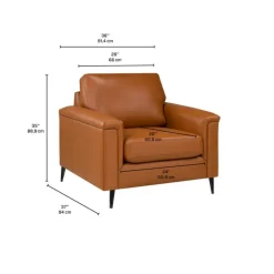 Sofa By Fancy Genuine Leather Armchair - Cognac