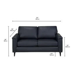 Sofa By Fancy Genuine Leather Loveseat -