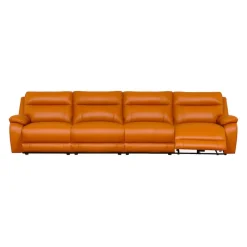 Genuine Leather Power Modular Reclining Sofa - 4 pcs