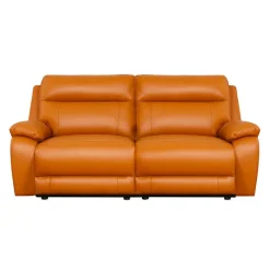 Genuine Leather Power Modular Reclining Loveseat - 2 pcs