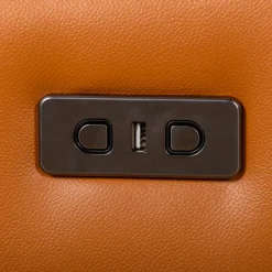 Genuine Leather Power Modular Reclining Loveseat - 2 pcs