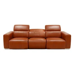 HTL Genuine Leather Power Modular Reclining Sofa with Adjustable Headrests – 3 pcs