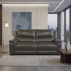 Genuine Leather Power Reclining Loveseat