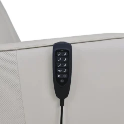 Genuine Leather Power Recliner and Swivel Chair with 4 Motors, Massage, Built-In Speakers, and LED Lighting