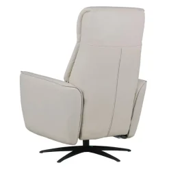 Genuine Leather Power Recliner and Swivel Chair with 4 Motors, Massage, Built-In Speakers, and LED Lighting