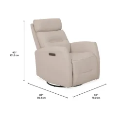 Genuine Leather Power Recliner -