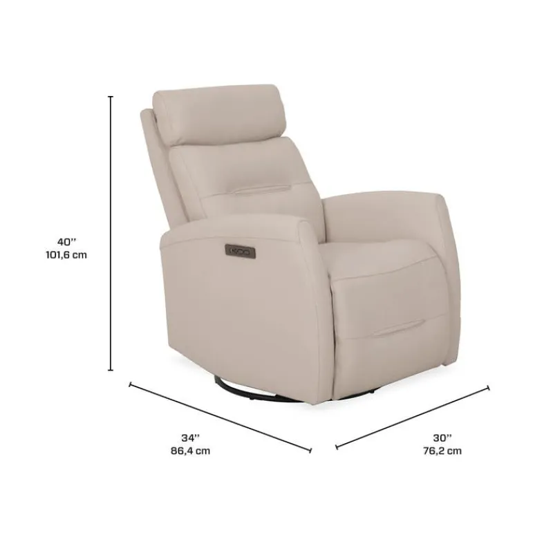 Genuine Leather Power Recliner -