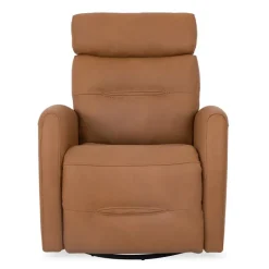 Genuine Leather Power Recliner - Tan