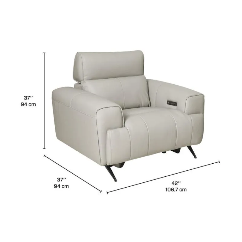 Genuine Leather Power Recliner
