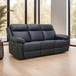 Genuine Leather Reclining Sofa