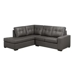 Sofa By Fancy Genuine Leather Sectional - Left-Side Chaise