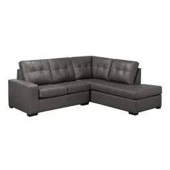 Sofa By Fancy Genuine Leather Sectional - Right-Side Chaise