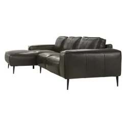 Genuine Leather Sectional with Left-Side Chaise