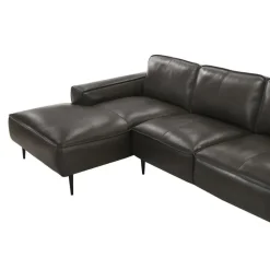 Genuine Leather Sectional with Left-Side Chaise
