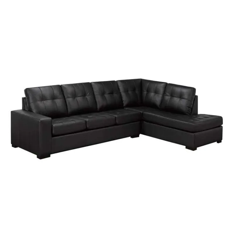 Sofa By Fancy Genuine Leather Sectional - Right-Side Chaise