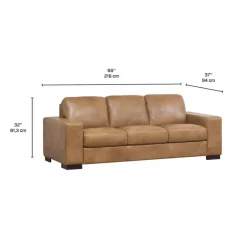 Genuine Leather Sleeper Sofa