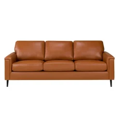 Sofa By Fancy Genuine Leather Sofa - Cognac