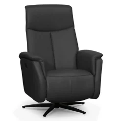 Genuine Leather Swivel Power Recliner -