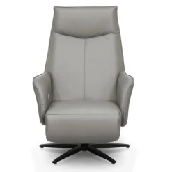 Genuine Leather Swivel Power Recliner -