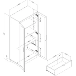 Meubles South Shore Glass-Front Cabinet with Drawer - South Shore