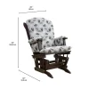 Glider Rocking Chair - Patterned Fabric