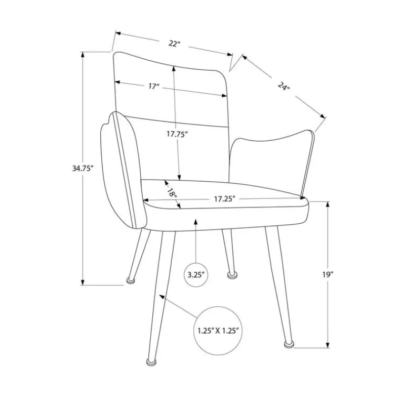 Monarch Dining Chairs (Set of 2) 35” -