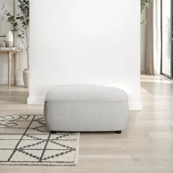 Grey Fabric Ottoman
