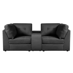 Modular Loveseat with Console - 3 pcs