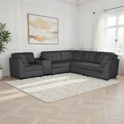 Modular Sectional with Console - 6 pcs