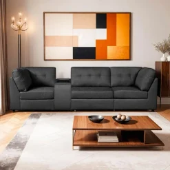 Modular Sofa with Console - 4 pcs