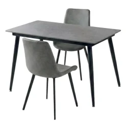 Sintered Stone Dining Set with 2 Chairs - 48"