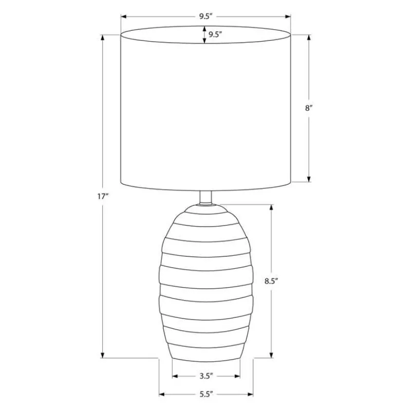 Monarch 17"H Ceramic Table Lamp