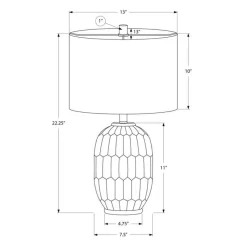 Monarch 22"H Ceramic Table Lamp