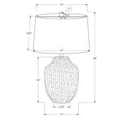 Monarch 26"H Ceramic Table Lamp