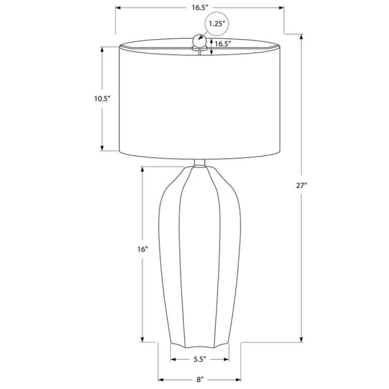 Monarch 27"H Ceramic Table Lamp