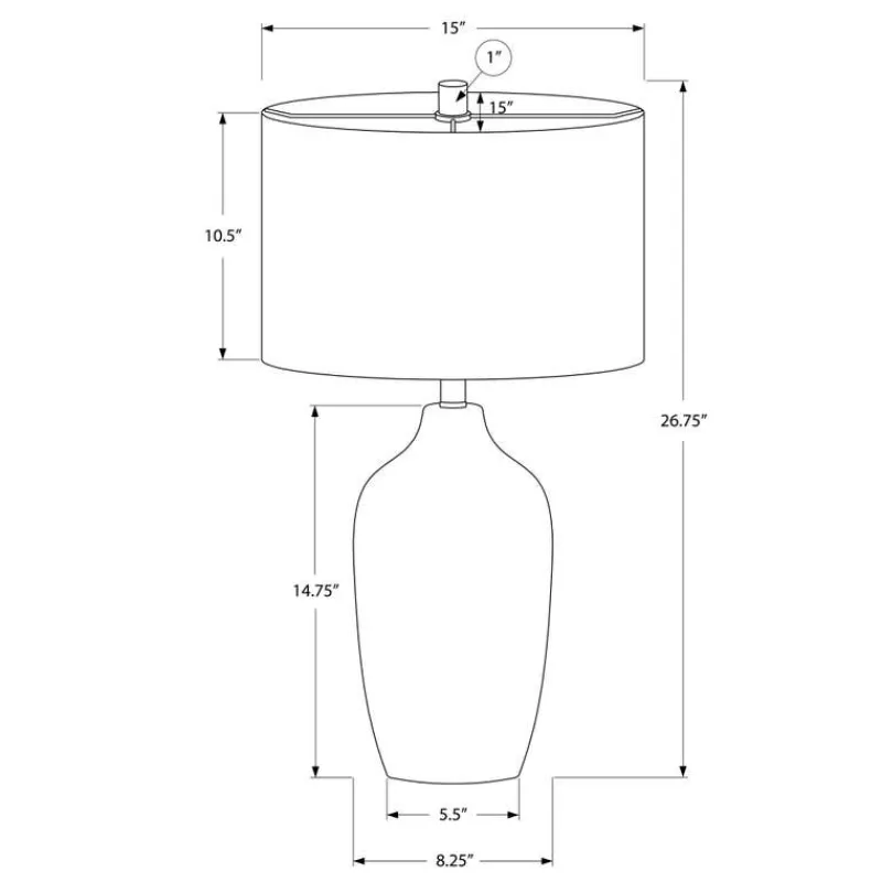 Monarch 27"H Ceramic Table Lamp