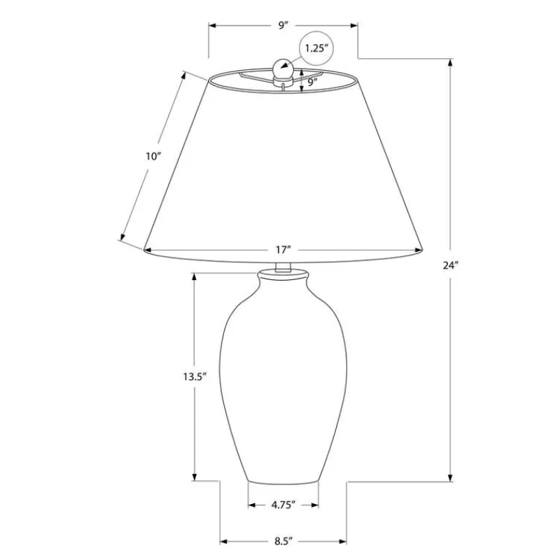 Monarch 24"H Ceramic Table Lamp