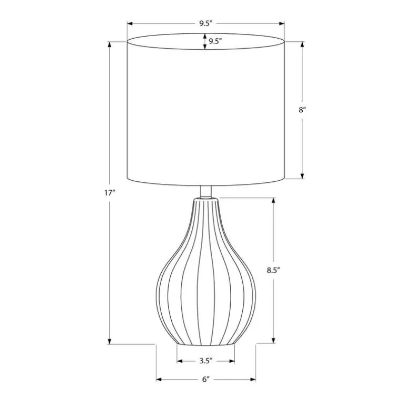 Monarch 17"H Ceramic Table Lamp