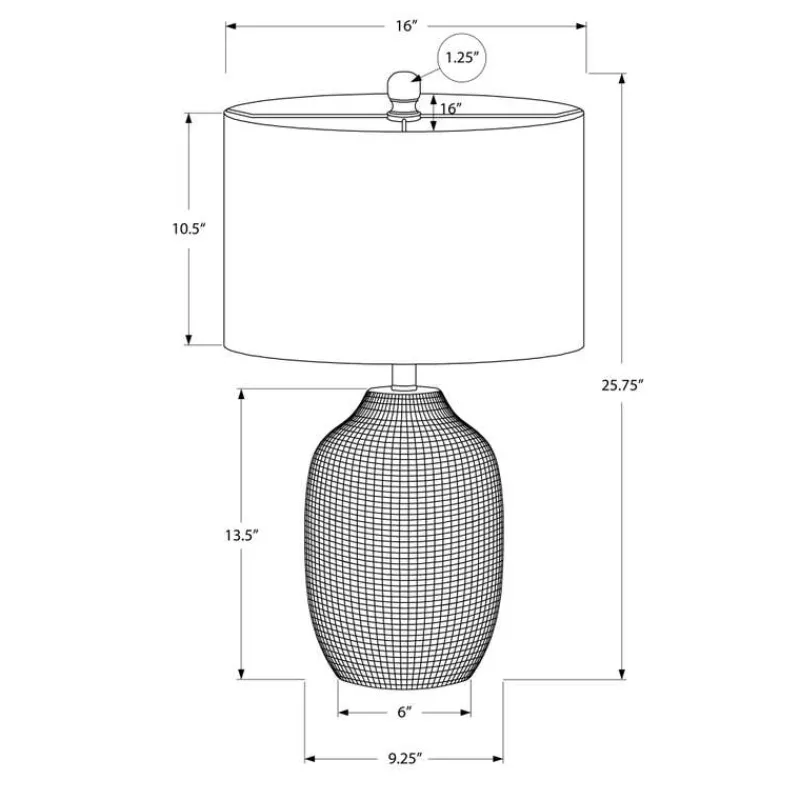 Monarch 26"H Ceramic Table Lamp