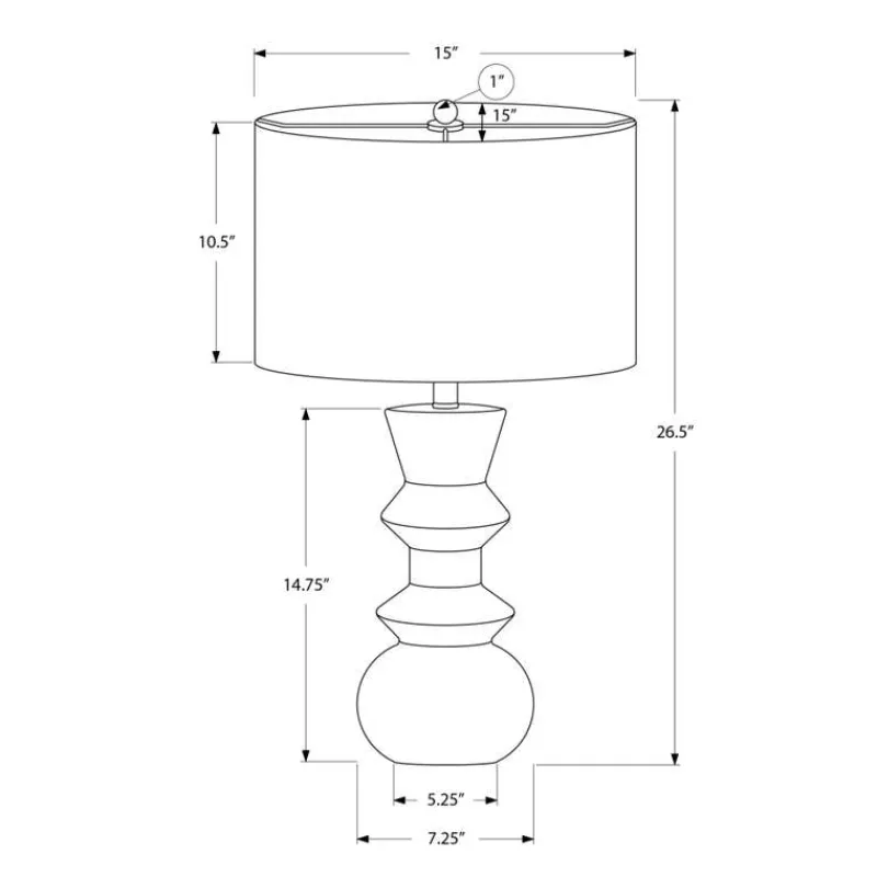 Monarch 26"H Ceramic Table Lamp