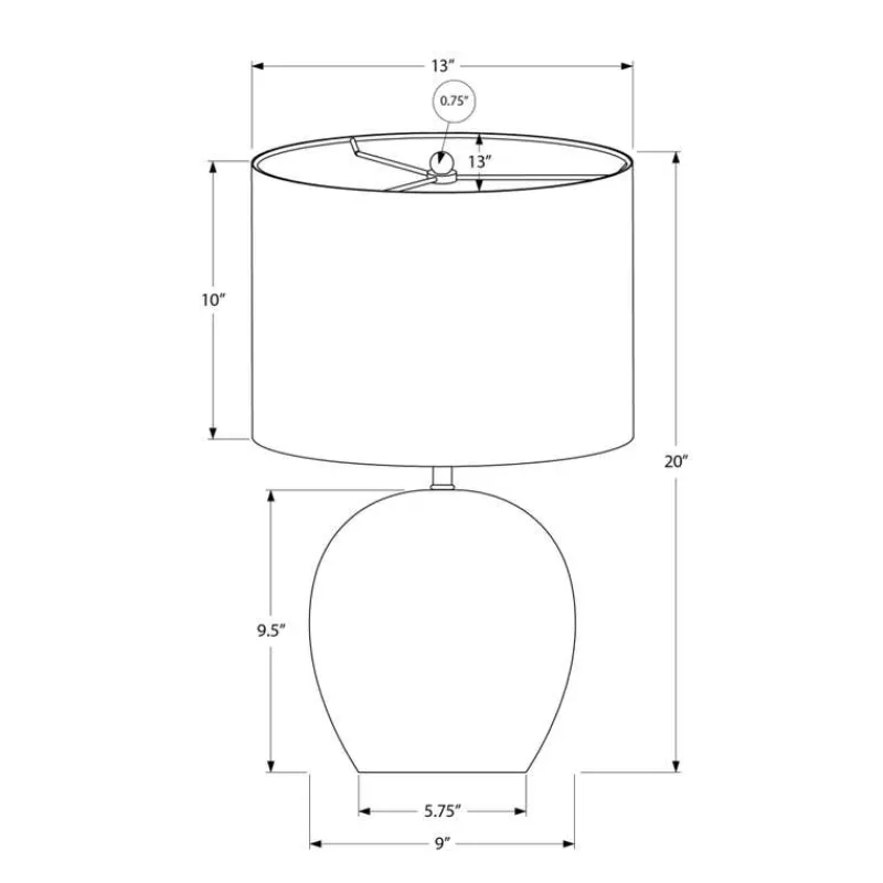Monarch 20"H Concrete Table Lamp