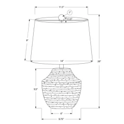 Monarch 20"H Concrete Table Lamp
