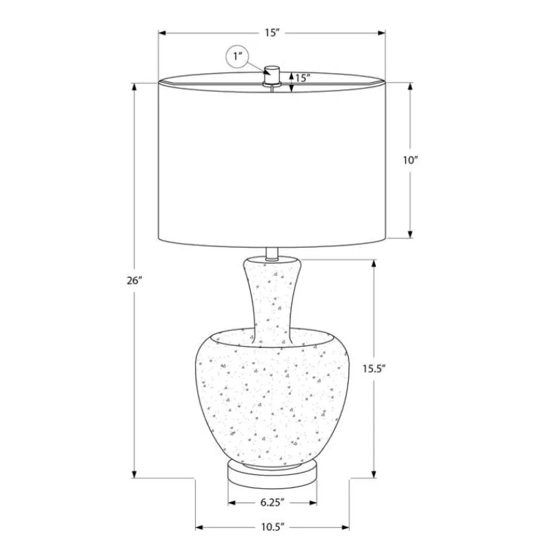 Monarch 26"H Glass Table Lamp