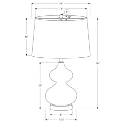 Monarch 24"H Glass Table Lamp