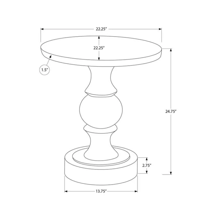 Monarch 25"H Indoor or Outdoor Accent Table -