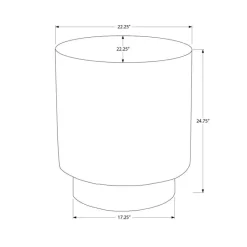 Monarch 25"H Indoor or Outdoor Accent Table -