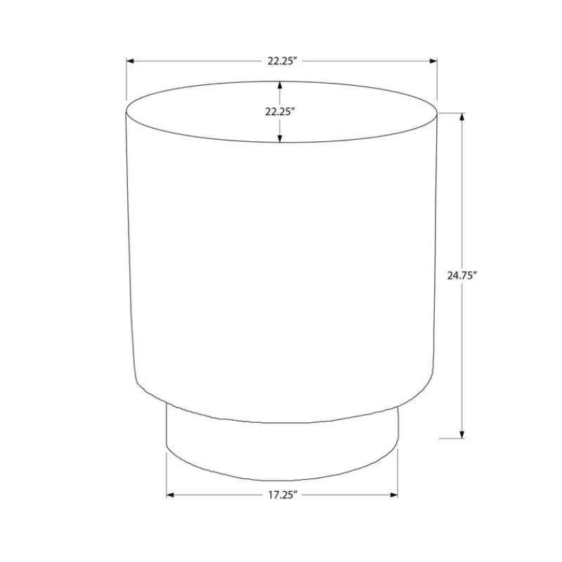 Monarch 25"H Indoor or Outdoor Accent Table -